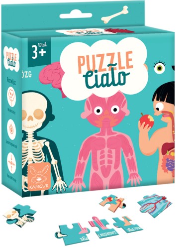 Puzzle edukacyjne Ciało człowieka 30 elementów KANGUR, widok główny