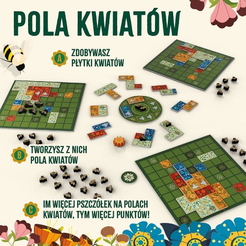 Drewniane pionki pszczółek w grze Pola kwiatów od NASZA KSIĘGARNIA
