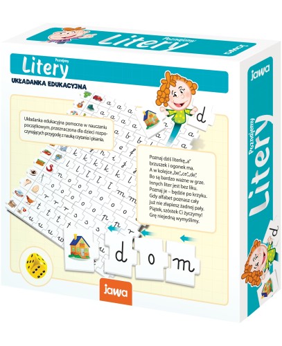 Poznajemy litery JAWA GRY - obrazki i litery do dopasowania dla dzieci od 4 lat
