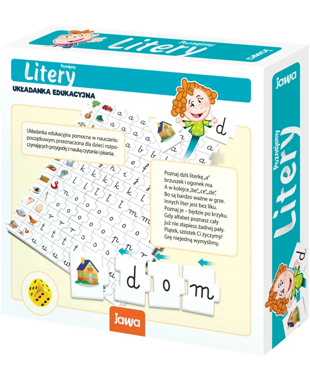 Poznajemy litery JAWA GRY - obrazki i litery do dopasowania dla dzieci od 4 lat