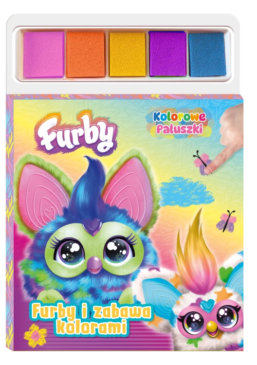 Kreatywna książka Furby do malowania palcami z zadaniami plastycznymi dla dzieci