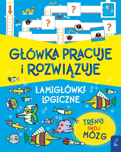 Łamigłówki logiczne Główka pracuje i rozwiązuje Wilga dla dzieci 6+, okładka książki
