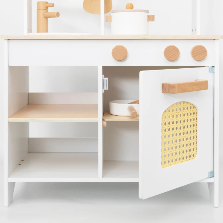 Zabawkowy garnek i patelnia na kuchni i sklepie 2w1 Viga Toys