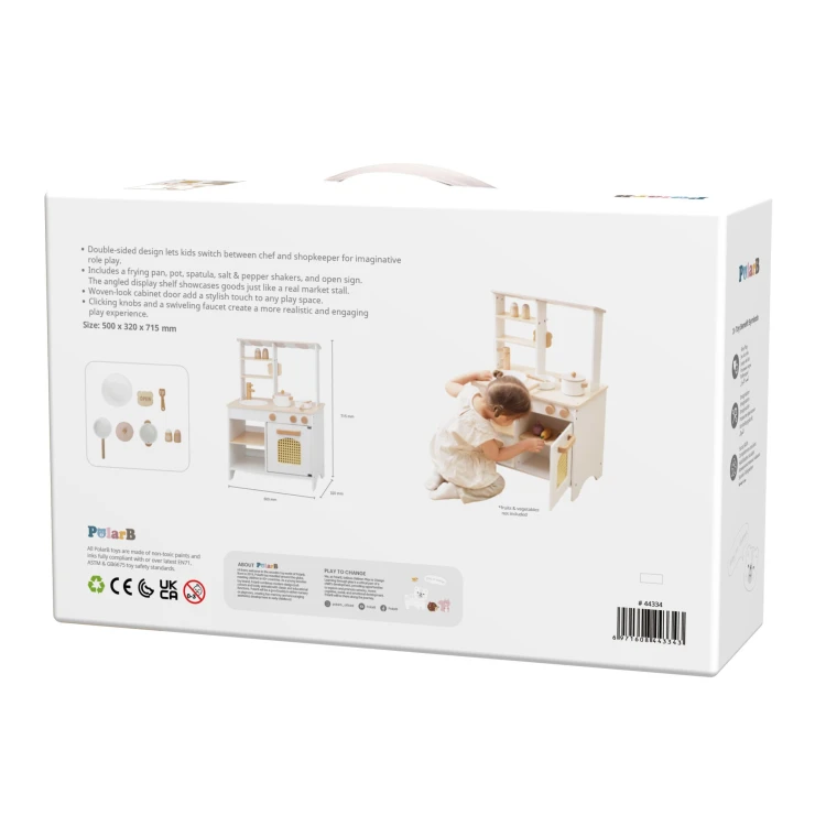 Zestaw 7 akcesoriów kuchennych do zabawy w kuchnię i sklep Viga Toys