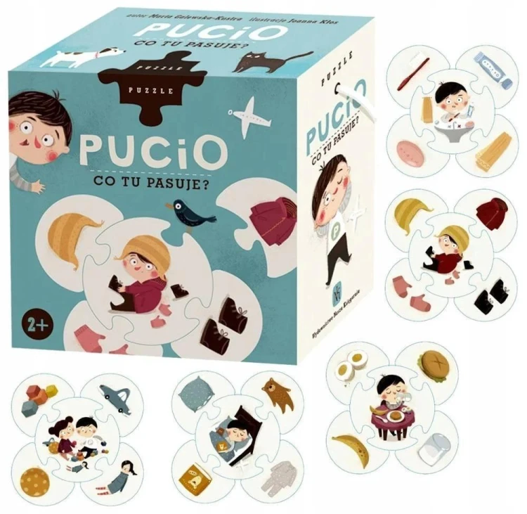 Puzzle edukacyjne Pucio od NASZA KSIĘGARNIA w rozmiarze 135x70x2 mm