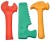 Zestaw miękkich narzędzi Hencz Toys - widok z bliska na piłę, młotek i klucz do zabawy dziecięcej