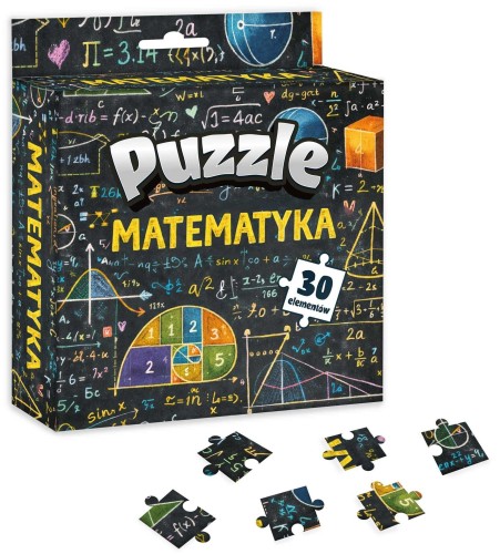 Puzzle edukacyjne Matematyka 30 elementów marki KANGUR z ilustracjami zachęcającymi do nauki