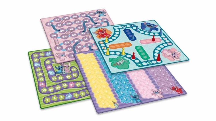 Plansze i karty z zestawu Stitch Kalejdoskop Gier Cartamundi