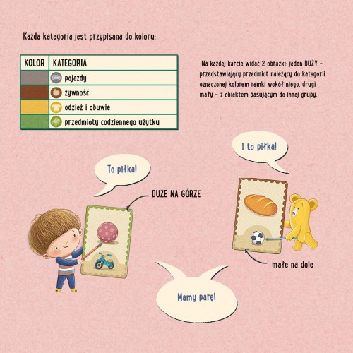 Zestaw kart do gry Feluś i Gucio grają w pary – szczegółowy widok elementów edukacyjnych