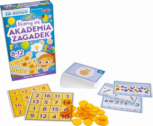 IQ Bingo Akademia Zagadek Tactic Games, pudełko gry z zadaniami logicznymi