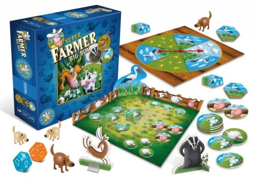 Superfarmer Big Box GRANNA, jubileuszowe pudełko rodzinnej gry planszowej