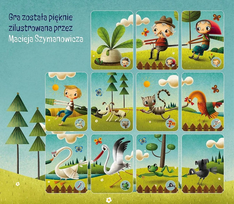 Rodzinna gra planszowa Rzepka NASZA KSIĘGARNIA inspirowana znanym wierszem dla dzieci