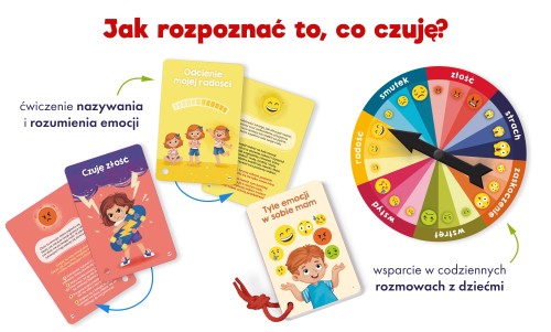 Karty do rozmów o emocjach dla dzieci, koło emocji i aktywności wspierające samoregulację