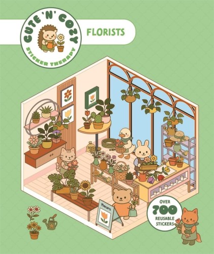Cute ’n’ Cozy Flower Shops Thames &amp; Hudson – okładka książki z naklejkami