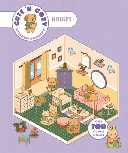 Cute ’n’ Cozy Homes Thames &amp; Hudson – okładka książki z naklejkami do dekorowania wnętrz