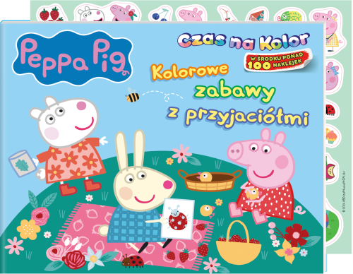 Kolorowanka Peppa Pig. Czas na kolor dla dzieci 3+ z naklejkami, prezentacja okładki bloku