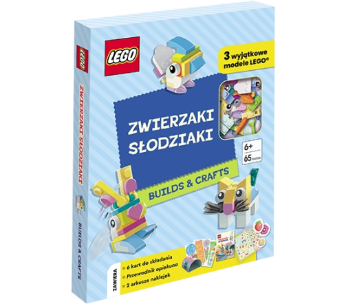 Książka LEGO Zwierzaki Słodziaki z instrukcjami i inspiracjami do budowania modeli zwierząt