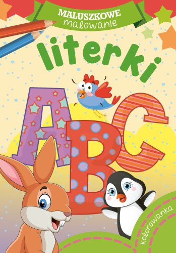 Literki – kolorowanka edukacyjna z kredkami dla dzieci, wydanie Skrzat