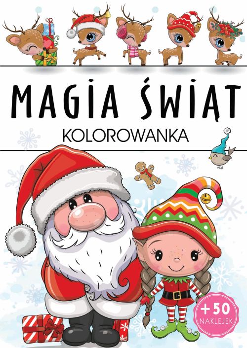 Kolorowanka świąteczna Arti „Magia Świąt” z 50 naklejkami w wydaniu książkowym
