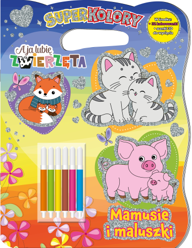 Kolorowanka Mamusie i maluszki Media Service Zawada dla dzieci, ze zwierzęcym motywem