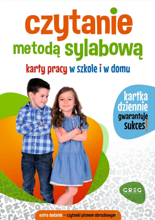 Czytanie metodą sylabową GREG, karty pracy do ćwiczeń czytania w domu i szkole