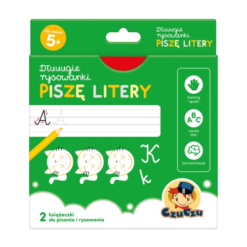 Książeczki Piszę litery Bright Junior Media w harmonijkowej formie do ćwiczenia pisania