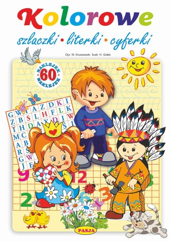 Kolorowe szlaczki Pasja – książka edukacyjna dla dzieci z ćwiczeniami i naklejkami