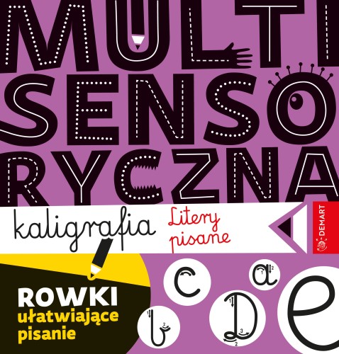 Multisensoryczna kaligrafia DEMART – książka z wytłoczonymi literami pisanymi i sylabami