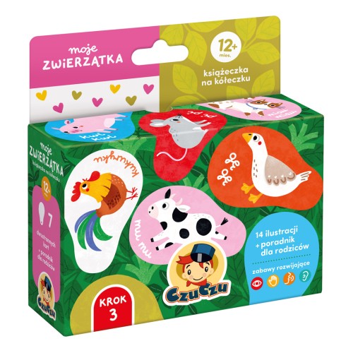 Moje zwierzątka Bright Junior Media, książeczka obrazkowa na kółeczku z ilustracjami zwierząt