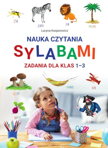 Nauka czytania sylabami SBM, książka edukacyjna z zadaniami dla uczniów klas 1–3