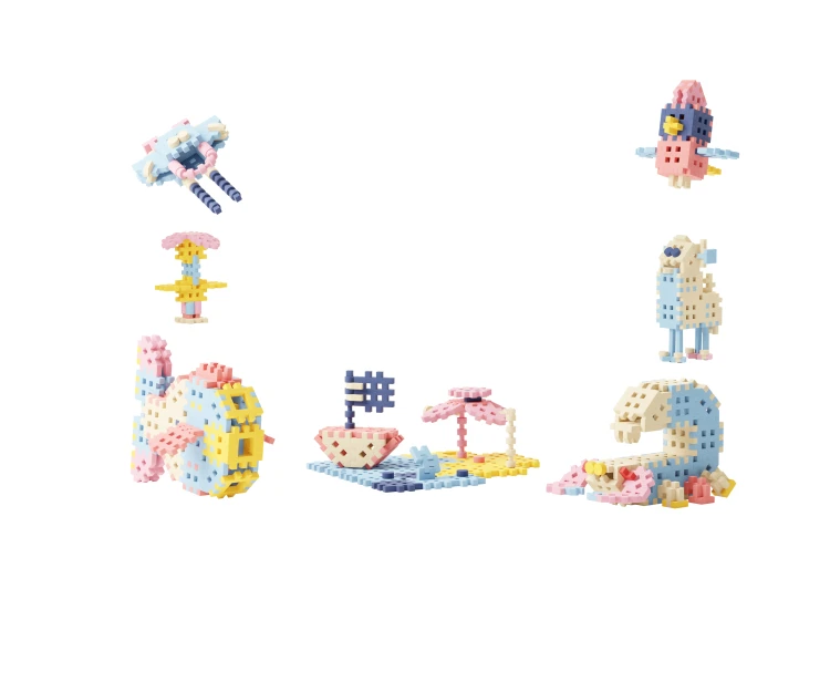 Klocki Mini Waffle Marioinex w zestawie Podróżnik do tworzenia form 2D i 3D