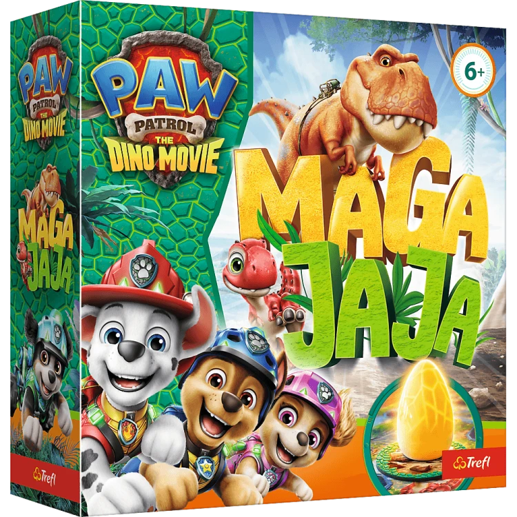 Magajaja Psi Patrol Dino Movie Trefl PAP, rodzinna gra pamięciowa ze świecącymi jajami