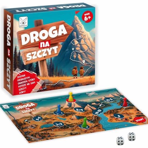 Gra planszowa Droga na Szczyt KANGUR o wspinaczce i wyścigu na górski szczyt