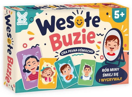 Karty Wesołych Buzi KANGUR z różnymi postaciami do dopasowywania w grze pamięciowej