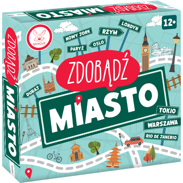 Gra planszowa Zdobądź Miasto KANGUR poświęcona miastom świata i geografii