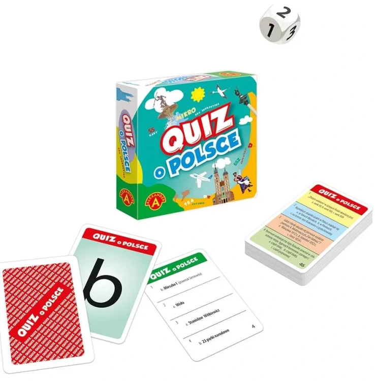 Quiz o Polsce ALEXANDER GRY, kieszonkowa gra edukacyjna o kraju