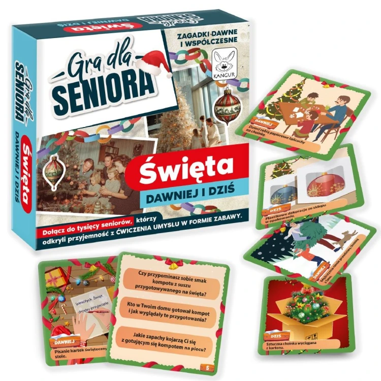 Święta dawniej i dziś KANGUR – gra karciana dla seniorów o świątecznych wspomnieniach