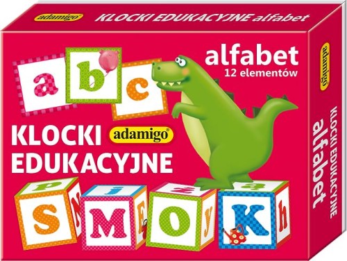 Klocki edukacyjne Alfabet ADAMIGO – zestaw do poznawania liter podczas zabawy