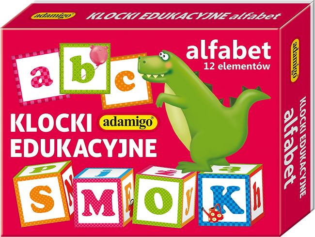 Klocki edukacyjne Alfabet ADAMIGO – zestaw do poznawania liter podczas zabawy