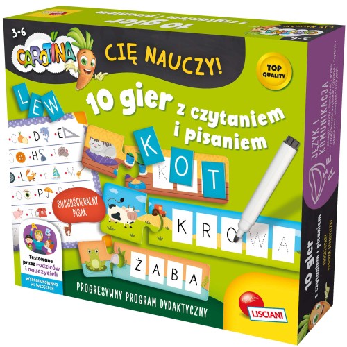 Carotina Lisciani, 10 gier edukacyjnych do nauki czytania i pisania