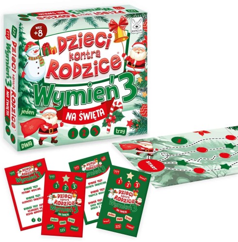 Świąteczna gra planszowa KANGUR Wymień 3! Na Święta do wspólnej rodzinnej rozgrywki