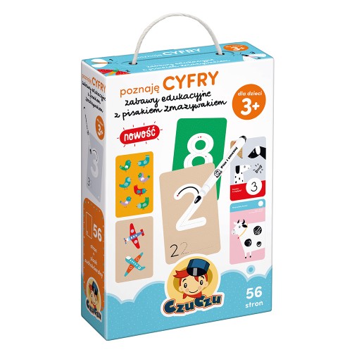 Książeczka Poznaję cyfry Bright Junior Media do rysowania, prób pisania i ćwiczeń z liczeniem.