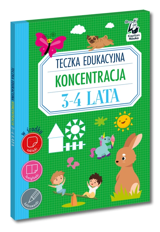 Teczka edukacyjna Koncentracja Kapitan Nauka z zadaniami dla przedszkolaka