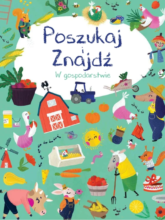 Książka obrazkowa YOYO BOOKS Poszukaj i znajdź. W gospodarstwie do wyszukiwania zwierząt