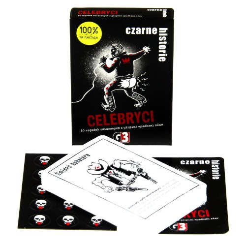 Czarne historie Celebryci G3 – gra karciana z zagadkami o znanych osobach