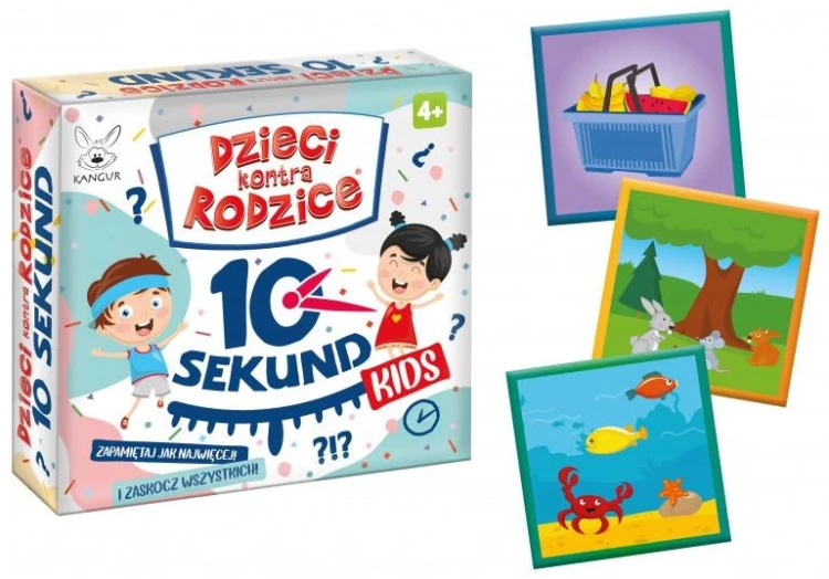 Dzieci kontra Rodzice 10 Sekund Kids KANGUR, gra pamięciowa dla dzieci od 4 lat