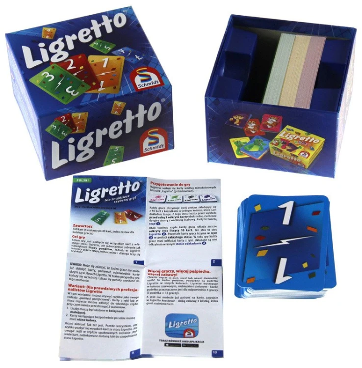 Ligretto G3 – gra karciana z niebieskiego pudełka i 160 kartami