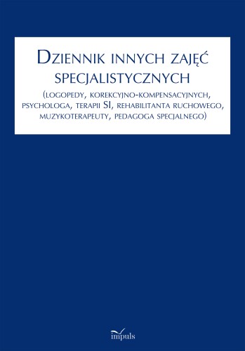 Dziennik zajęć specjalistycznych IMPULS w formacie A4, miękka okładka ze skrzydełkami