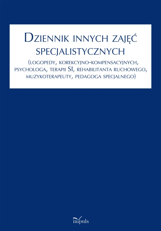 Dziennik zajęć specjalistycznych IMPULS w formacie A4, miękka okładka ze skrzydełkami
