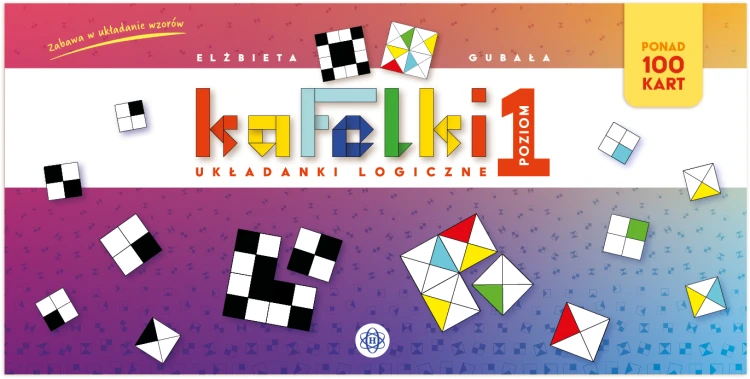 Kafelki. Układanki logiczne – poziom 1 Harmonia, książka z kartami wspierającymi ćwiczenie percepcji i koncentracji